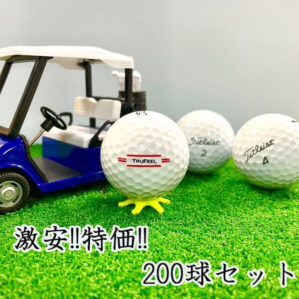 201・ロストボール タイトリスト 各種混合 ホワイト 200球 B