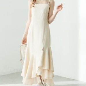 OLIVE des OLIVE 裾シフォンマーメイドキャミワンピース