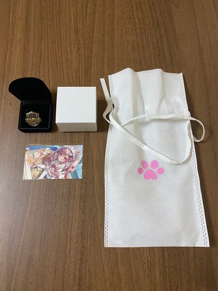 結城さくな FANBOX限定グッズ ピンバッジ 複製メッセージ入りカード