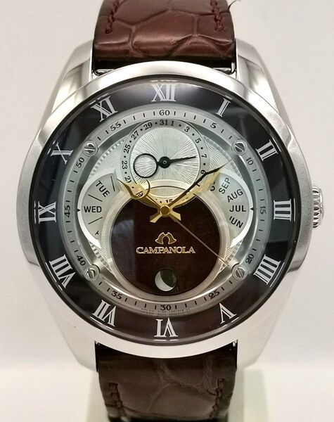 美品 CAMPANOLA カンパノラ BU0020-03B 深緋 こきあけ 8730-T018041 ソーラー クオーツ 時計