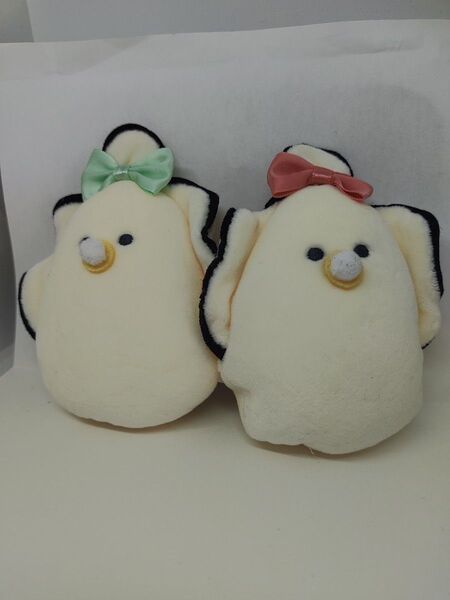 送料込み つぶらな瞳の和食屋 むぎゅぬいべびーなまがき おめかし ももいろときみどり 2個 ぬいぐるみ