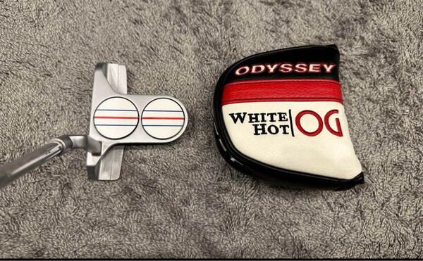ODYSSEY WHITE HOT OG 34インチ パター ヘッドカバー付き