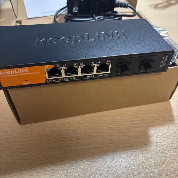 keepLiNK 6ポート2.5Gbpsスイッチングハブ