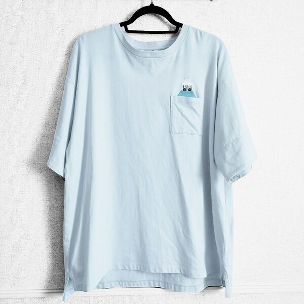graniph グラニフ BEAUTIFUL SHADOW ビューティフルシャドー 半袖 Tシャツ メンズ Lサイズ ライトブルー