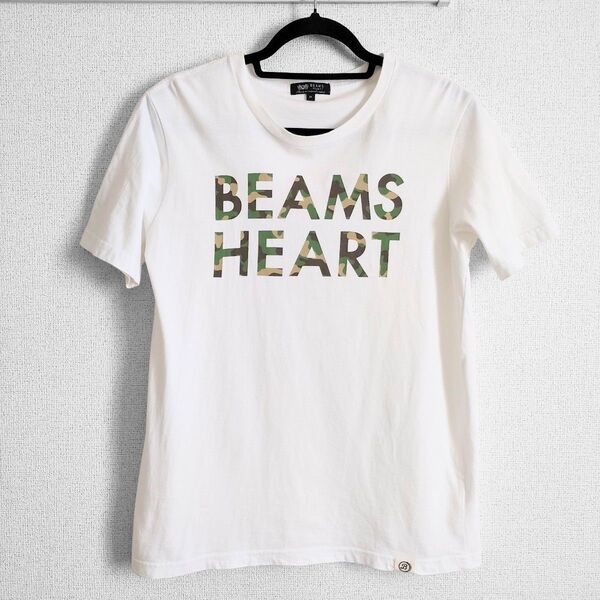BEAMS HEART ビームスハート 半袖 Tシャツ プリントtシャツ メンズ Mサイズ ホワイト