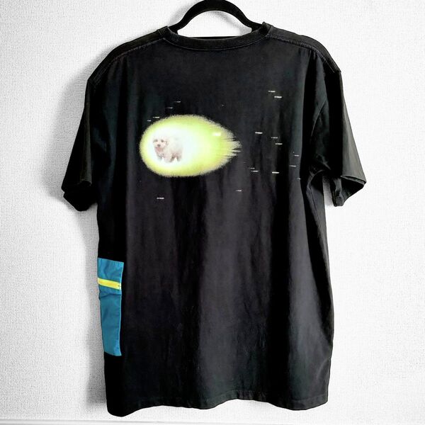 graniph グラニフ Galaxy Dog ギャラクシードッグ 半袖 Tシャツ プリントTシャツ メンズ Mサイズ ブラック