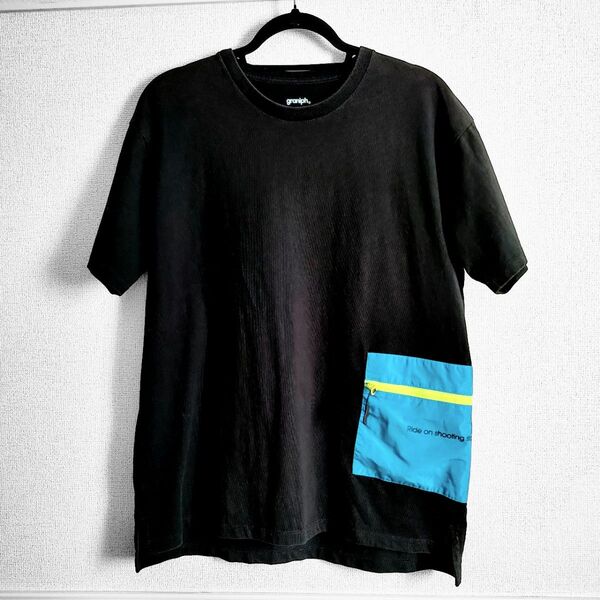 graniph グラニフ Galaxy Dog ギャラクシードッグ 半袖 Tシャツ プリントTシャツ メンズ Mサイズ ブラック