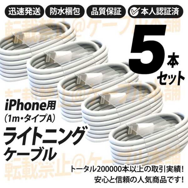 ライトニングケーブル Lightning端子 タイプA typeA iPhone USB充電器 Appleアップル純正品互換 人気