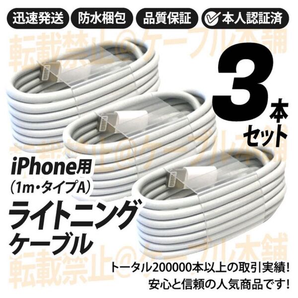 ライトニングケーブル Lightning端子 タイプA typeA iPhone USB充電器 Appleアップル純正品互換 人気
