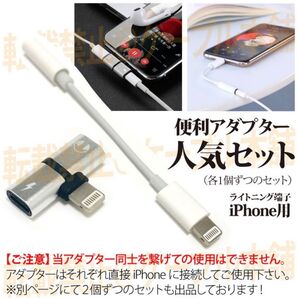 iPhone ライトニングケーブル端子 丸形3.5mmイヤホンジャック変換アダプター ミニプラグ 2in1 同時充電しながら音楽