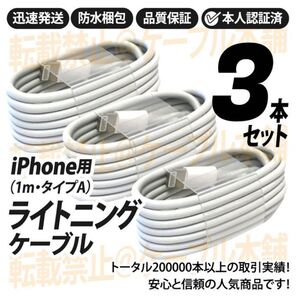 ライトニングケーブル Lightning端子 タイプA typeA iPhone USB充電器 Appleアップル純正品互換 人気