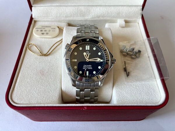 オメガ OMEGA 2542.80 シーマスター300 プロフェッショナル デイト クォーツ メンズ良品 箱 ライセンスカード付
