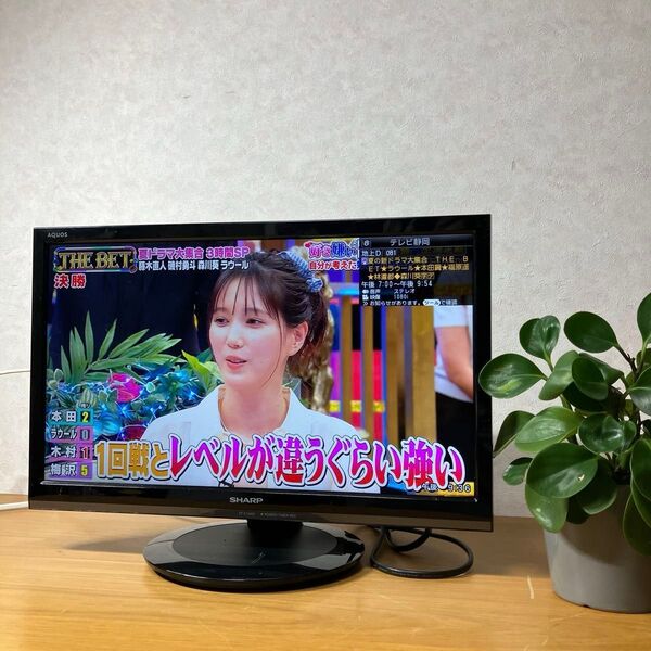 【中古品】SHARP シャープ AQUOS アクオス 19V型 2018年式 ハイビジョン液晶テレビ テレビ 2T-C19AD