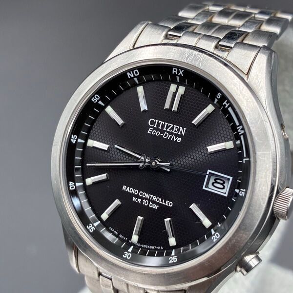 シチズン ブラックフェイス エコドライブ 111150016 クォーツ メンズ 腕時計 CITIZEN H415