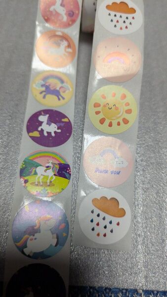 ロールシール ご褒美シール ラッピングシール サンキューシールギフトシール 2個