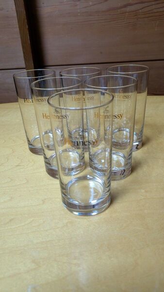 Hennessy(ヘネシー)非売品・タンブラー 6個セット グラス 昭和レトロ ロックグラスコップグラス