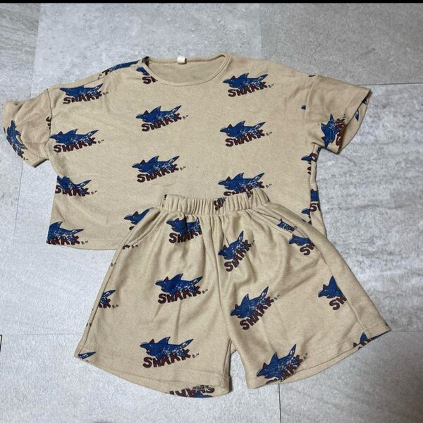 韓国子供服 セットアップ 100サイズ トップス+パンツ ナチュラル系
