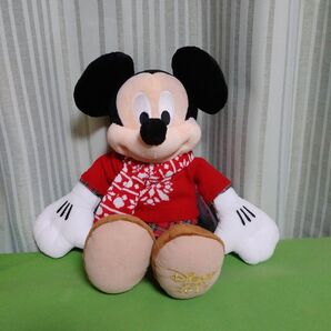 ミッキーマウス クリスマス ぬいぐるみ ディズニーストアー限定品 タグ付き 美品 未使用