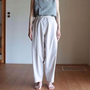 【美品】えみおわす ボンタンパンツ コットン生成り イージーパンツ
