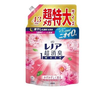 レノア 超消臭1WEEK 柔軟剤 フローラルフルーティーソープ 詰め替え 1,900mL 大容量