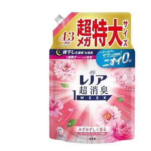レノア 超消臭1WEEK 柔軟剤 フローラルフルーティーソープ 詰め替え 1,900mL 大容量