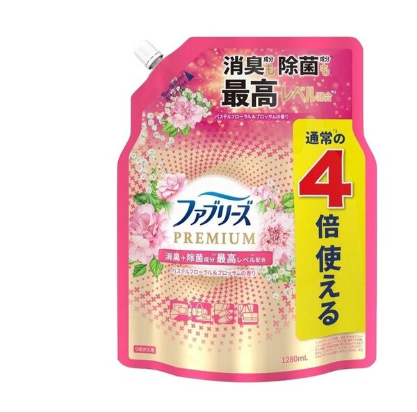 ファブリーズ 消臭スプレー 布用 PREMIUM パステルフローラル&ブロッサム 詰め替え 4回分 1,280mL
