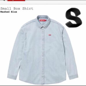 S. Supreme Small Box Shirt Washed blue デニムシャツ