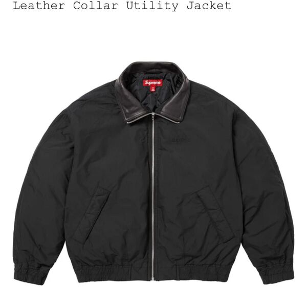 M. Supreme シュプリーム Leather Collar Utility Jacket Black ジャケット