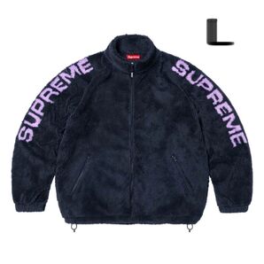 L. Supreme Shoulder Logo Fleece Jacket フリースジャケット Navy