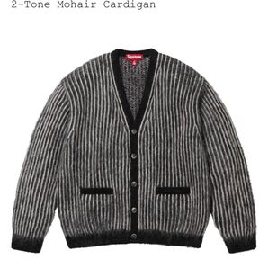 L. 25SS Supreme 2-Tone Mohair Cardigan モヘアカーディガン Black