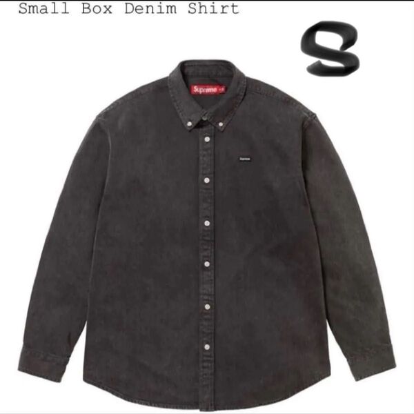S. Supreme Small Box Denim Shirt スモールボックス. デニムシャツ シャツ Black