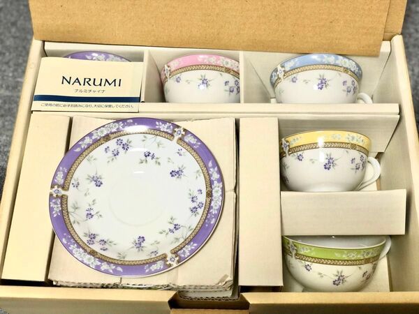 最安値 NARUMI ナルミ フラワーハーモニー ティー・コーヒー兼用 碗皿 NARUMI カップ&ソーサー 5客セット
