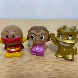 アンパンマン やきそばかすちゃん かまめしどん 3体セット ソフビ スーパーゴールドかまめしどん