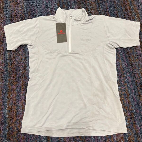 Marmot マーモット メンズ クライムスピード ショートスリーブジップ Tシャツ 吸水速乾 UVカット メッシュ素材