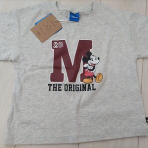 【新品】Disney ミッキーマウス Tシャツ グレー 100cm