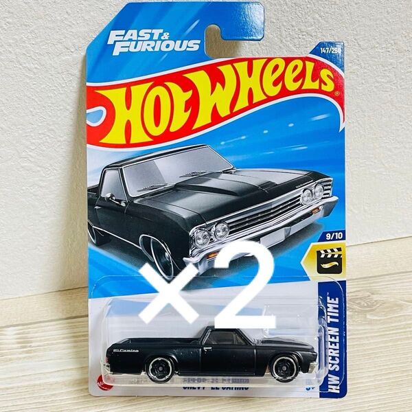 2台 ホットウィール CHEVY EL CAMINO シェビーエルカミーノ ワイルドスピード