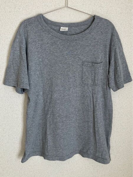 Champion グレー 半袖 Tシャツ ポケット付き