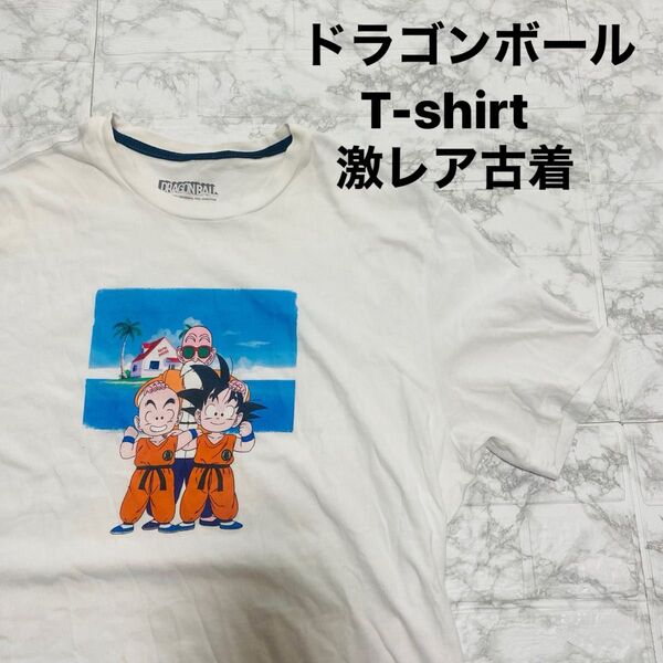 DRAGON BALL Tシャツ ドラゴンボール 90s 00s 古着 メンズ M/Lサイズ程度 亀仙人×孫悟空×クリリン稀少品