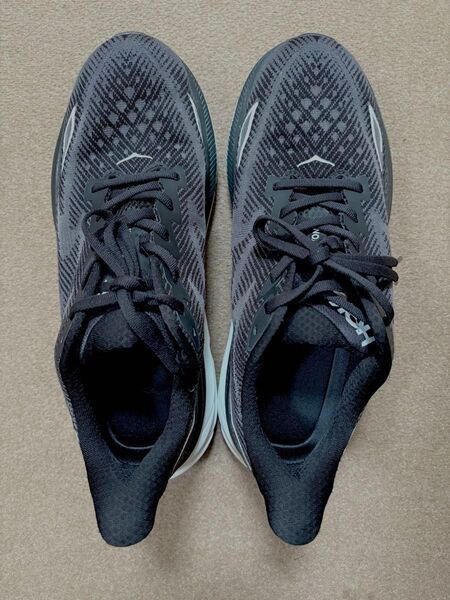 【使用少:美品】HOKA Clifton9 クリフトン9 27.0cm ワイド 2E インソール(super feet)付き