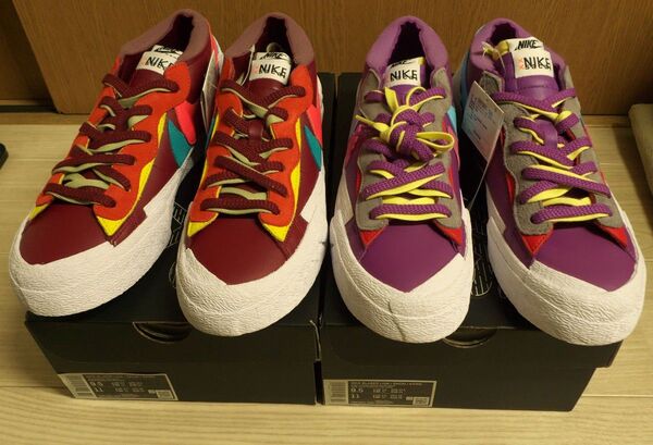 2足セット NIKE BLAZER LOW X SACAI X KAWS 9.5 27.5cm