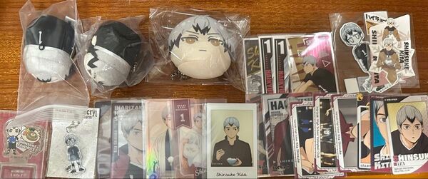 ハイキュー!! おまんじゅう もちマスミニ バースデー アクリルスタンド スナマイ 缶バッジ 他 北信介 稲荷崎