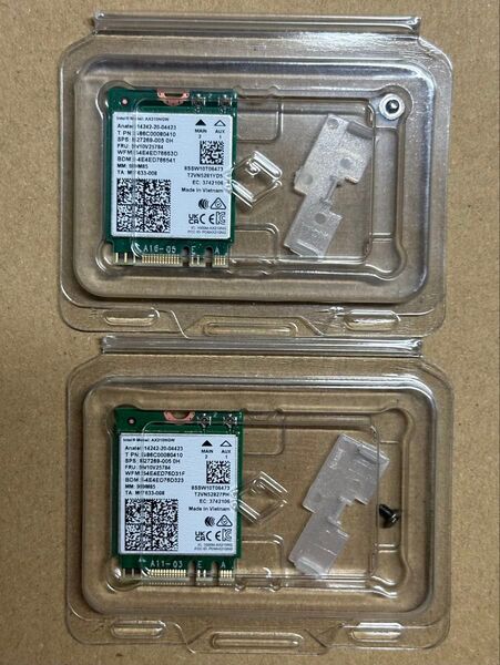 新品intel AX210無線LANカード 2枚セット