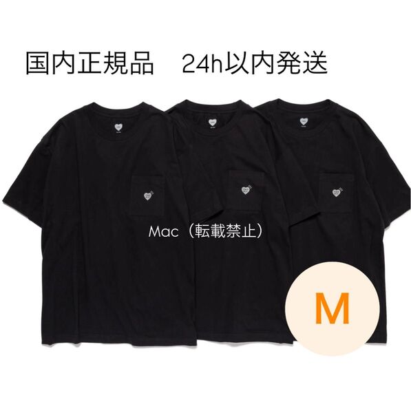 HUMAN MADE ポケットTシャツ BLACK 1枚 M