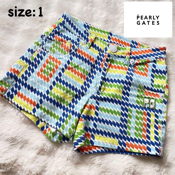 PEARLY GATES パーリーゲイツ ショートパンツ カラフル マルチカラー M相当