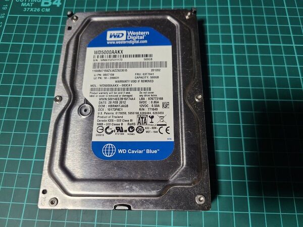 WD5000AAKX WD Blue WD青 500GB 3.5インチHDD ウエスタンデジタル 内蔵ハードディスクドライブ