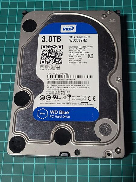 Western Digital 3TB HDD WD30EZRZ 3.5インチハードディスク WD青 ウエスタンデジタル