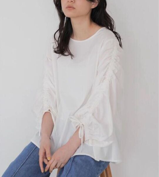 AMERICAN HOLIC アメリカンホリック デザインスリーブ ブラウス シャツ