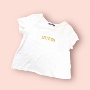 GUESS ゲス 半袖Tシャツ トップス ショート丈 ピタT ちびT ホワイト 白色 インナー カジュアル オシャレ ファッション