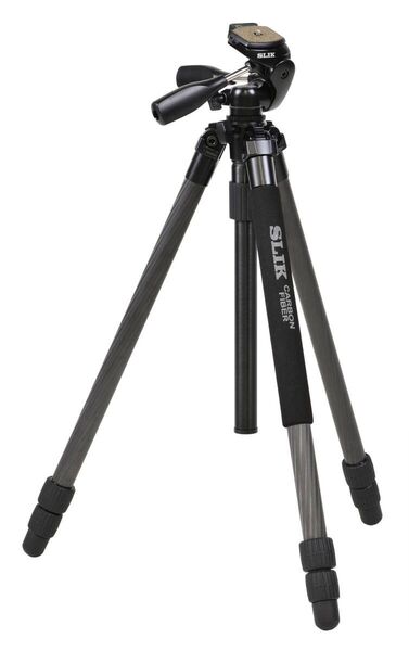 新品 SLIK スリック ライトカーボンE83 パイプ径28mm カーボン 三脚 3段
