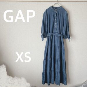 GAP デニムティアードワンピース ロング